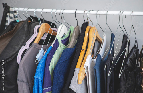 Set of Clothes on hangers