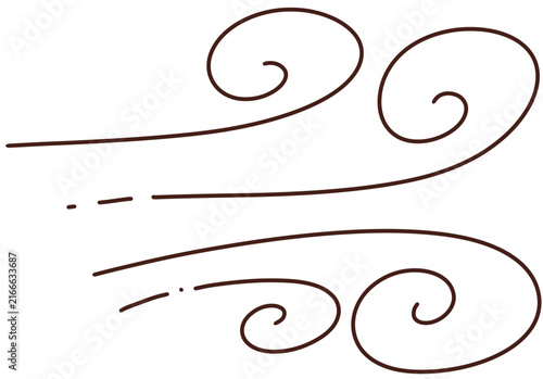 Konstfotografi Blowing wind swirl lines air breeze movement