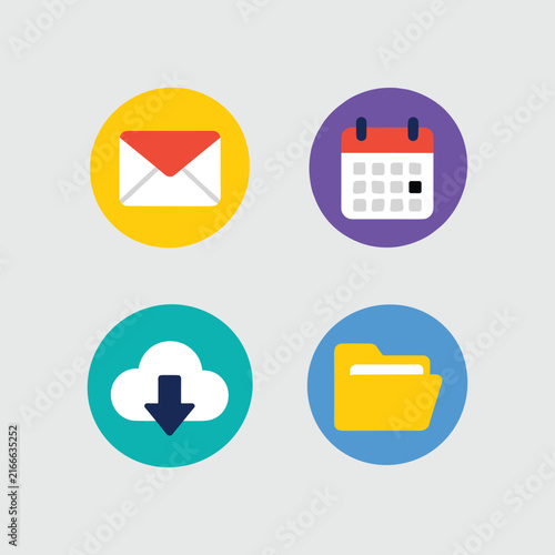 vector icon set provides comprehensive business concepts covering strategy and modern technology