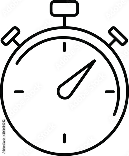 Stopwatch timer chronograph time measurement outline icon with stopwatch chronograph measurement countdown