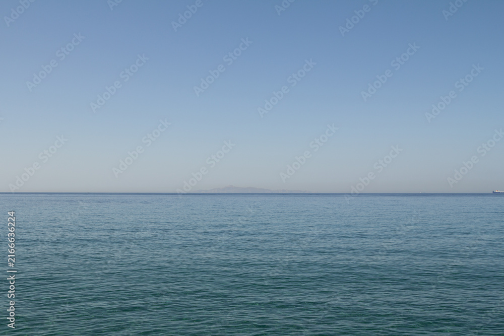 Fototapeta premium Greek horizon over the calm Mediterranean Sea