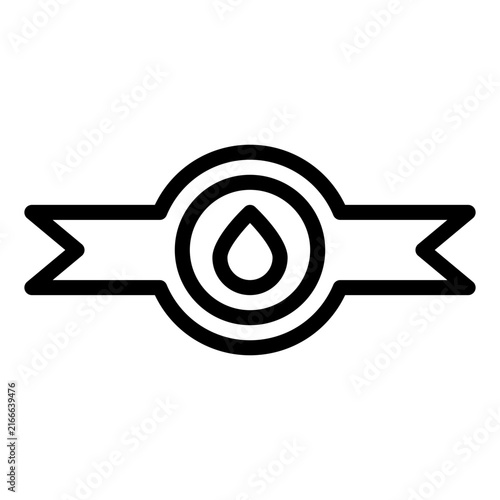 water quality certification ribbon icon