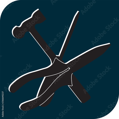 Carpenter Handyman Tools Silhouette Vector Graphic Set