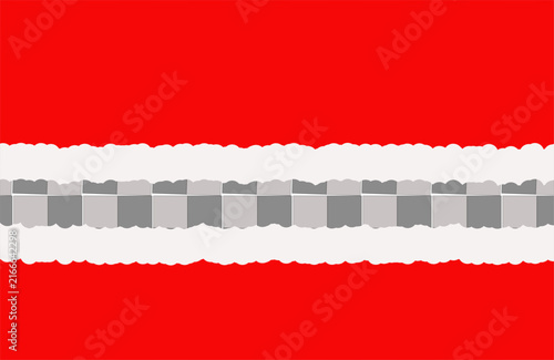 Troun pepar red background featuring torn paper edges revealing a gray pattern ripped paper abstract illustration creative decoration backdrop template material horizontal