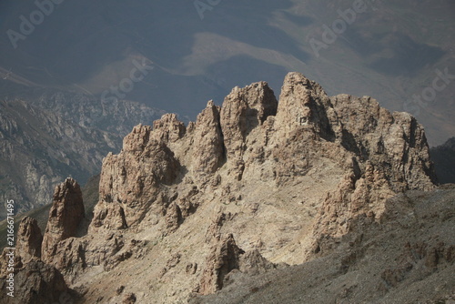 Canvas Print Aluk Mountain in Armenia, Dramatic Rocky Peaks in the Caucasus Mountains