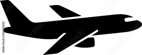 Airplane flight transport icon