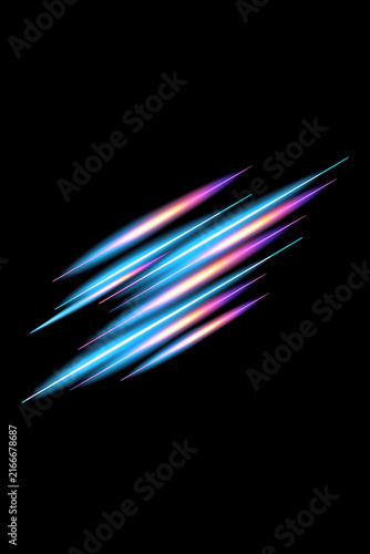 Futuristic Symbols Abstract Design Dark Background, Modern Rainbow Pastel Gradient Icons, 2D Geometric Tech Elements, Minimalist Neon Glow Sci-Fi Graphic Set, Contemporary Digital Design Collection