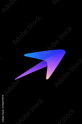 Futuristic Symbols Abstract Design Dark Background, Modern Rainbow Pastel Gradient Icons, 2D Geometric Tech Elements, Minimalist Neon Glow Sci-Fi Graphic Set, Contemporary Digital Design Collection