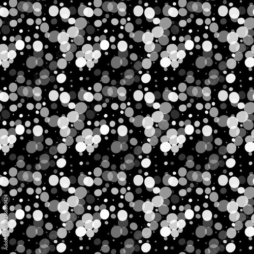 Monochrome Abstract Pattern Featuring Glowing Circular Bokeh Light Spheres 4k Motion Loop