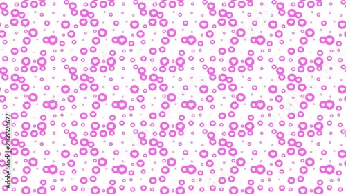 Seamless Pattern of Glowing Pink Heart Icons on White Background Motion Loop