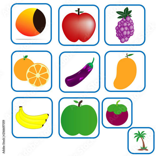 3D fruit variety vector on a white background. Suitable for advertisements, websites, and applications.