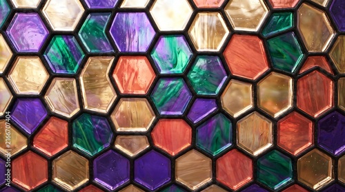 Vibrant Cyberpunk Stained Glass Mosaic Backgrounds Set in Magenta Pink and Neon Cyan Blue Geometric Patterns