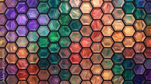 Vibrant Cyberpunk Stained Glass Mosaic Backgrounds Set in Magenta Pink and Neon Cyan Blue Geometric Patterns