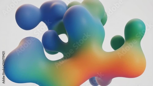 abstract fluid motion colorful organic shapes animation