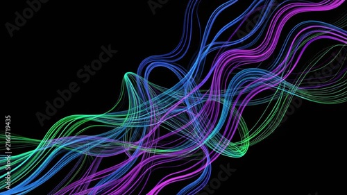 abstract fluid motion colorful particle flow animation