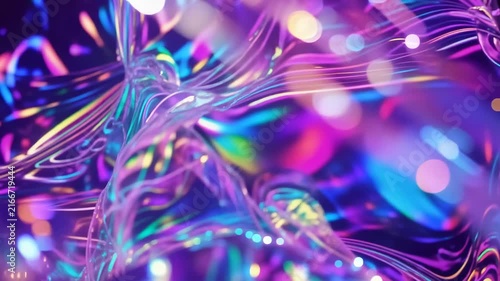 abstract fluid motion colorful particles dynamic background