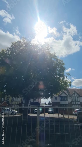 Time Lapse Footage. August 7th, 2026. Urban City Streets View of Luton Town of England United Kingdom During Mostly Sunny Day