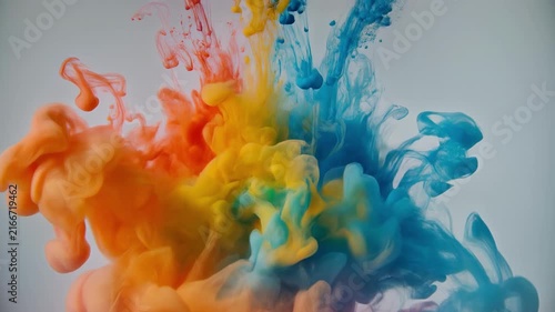 abstract fluid motion colorful smoke swirls animation