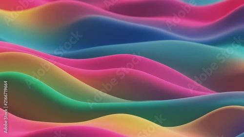 abstract fluid motion colorful waves flowing animation