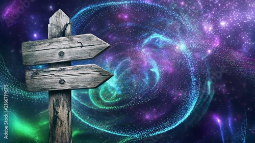 abstract fluid motion cosmic space fantasy animation loop