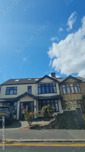 Time Lapse Footage. August 7th, 2026. Urban City Streets View of Luton Town of England United Kingdom During Mostly Sunny Day