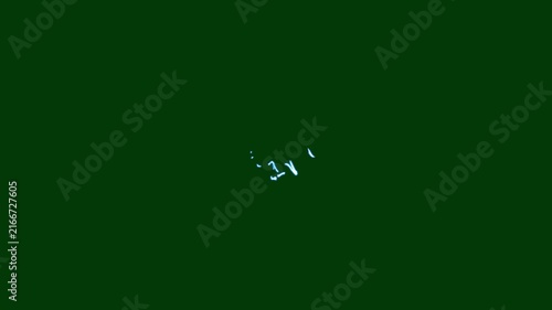 Glowing cartoon lightning burst with powerful royal blue electric sparks, neon arcs, dynamic energy explosion, hand drawn shockwave effects, dark green background flash animation, 4K