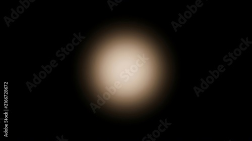 Soft focus, blurred white sphere against black background