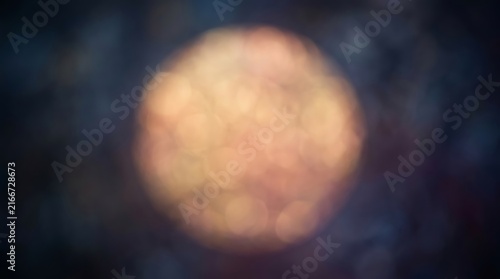 Soft focus abstract sphere in muted blue background
