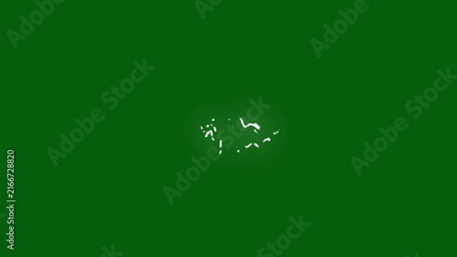 Hand drawn electric boom explosion fx with neon white lightning, thunder energy sparks, glowing plasma arcs, cartoon shockwave rings, flash overlay, deep green background 4K..