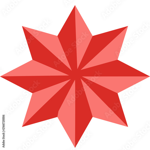 red star vector illustration