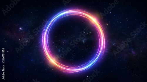 Spiral galaxy with purple and blue nebulae, cosmic dust lanes, starfield background
