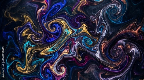 Swirling blue and purple abstract smoke, smoke effect background