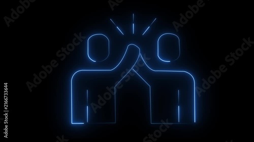 Two glowing human figures embracing with light trails