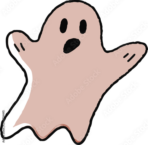 Cute Halloween Ghost Cartoon Character Set