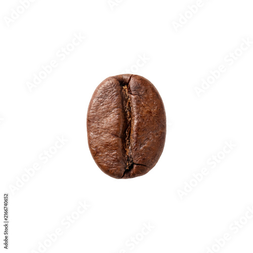 Fotografía Single roasted coffee bean with detailed texture and central split