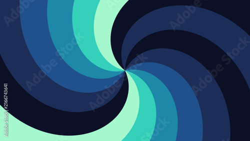 Swirling background with blue and green curved stripes
