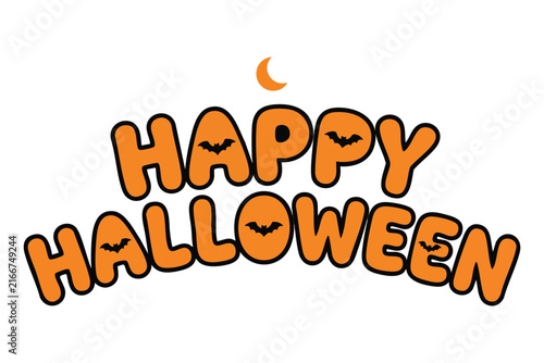 Halloween Typography Design with Spooky Lettering and Festive Autumn Elements