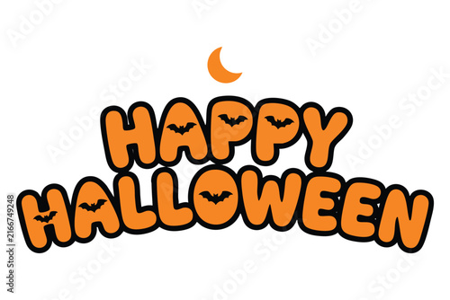 Halloween Typography Design with Spooky Lettering and Festive Autumn Elements