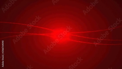 Abstract Red Light Bursting on Dark Background.