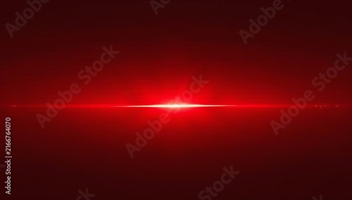 Bright Red Light Bursting Across Dark Background.