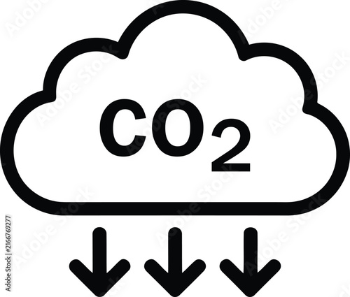Foto Carbon dioxide emission cloud