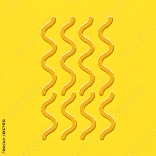 Pixel art yellow wavy lines pattern on a yellow background