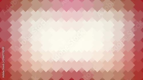 Canvas Print Geometric pixel mosaic border frame background featuring soft fading red and white diamond pattern gradient for elegant wedding invitations greeting cards and romantic graphic designs
