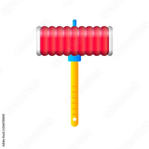 Canvas Print Plastic toy squeaky hammer