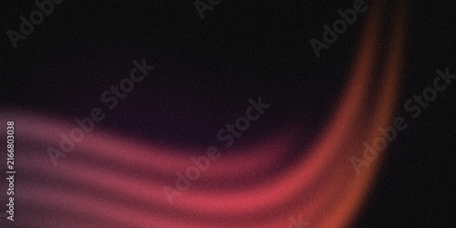 Canvastavla Abstract flowing rose, red and orange aurora light wave on dark background