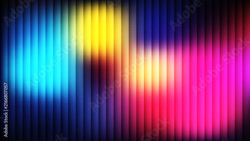 Canvas Print Bright glowing light orbs shifting between dark columns found in north america scenes