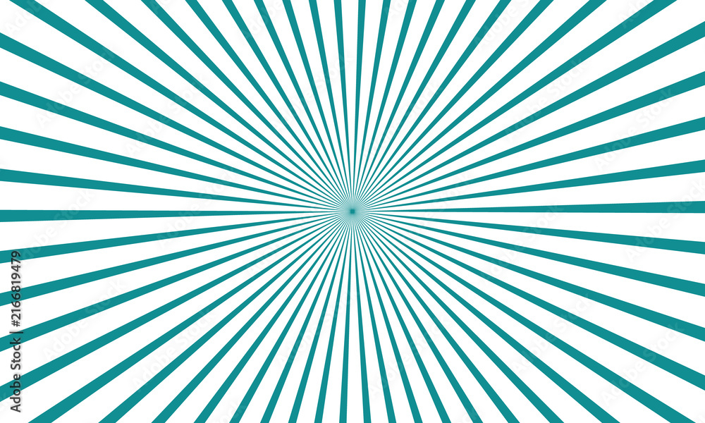 Fototapeta premium Radiating teal lines converging at center creating dynamic visual pattern