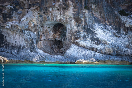 piscine di venere, venus pools, limestone cliffs and turquoise water, coast of baunei, gulf of orosei, sardinia, sardegna, italy, mediterranean sea, vacation