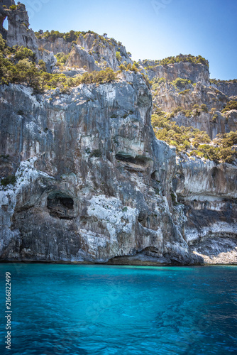 piscine di venere, venus pools, limestone cliffs and turquoise water, coast of baunei, gulf of orosei, sardinia, sardegna, italy, mediterranean sea, vacation