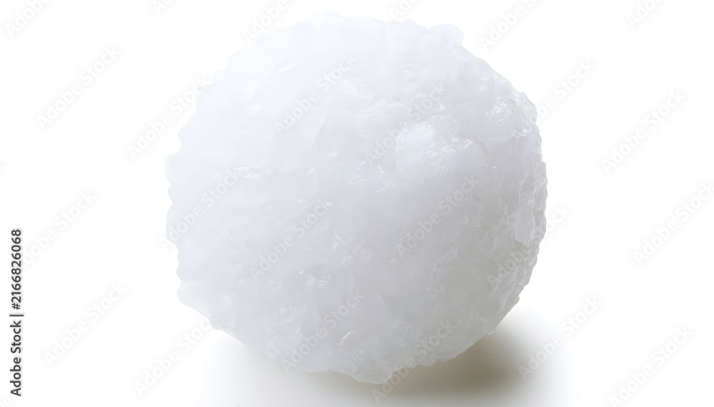 Fototapeta premium Snowball or hailstone on a white background?